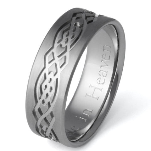 Titanium Irish Celtic Promise Rings ck8