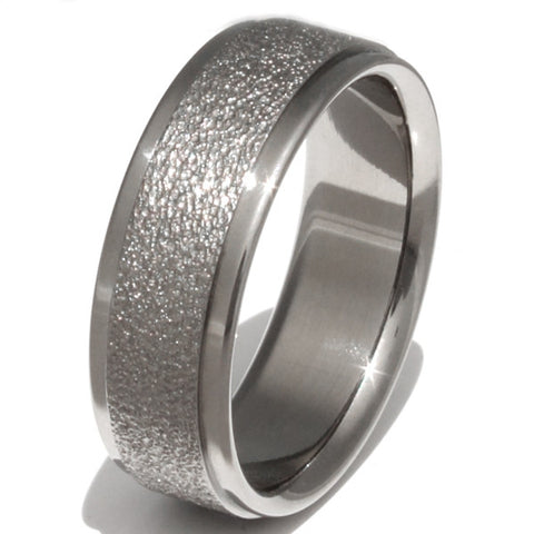 Sunshine - Frost Titanium Wedding Ring f2
