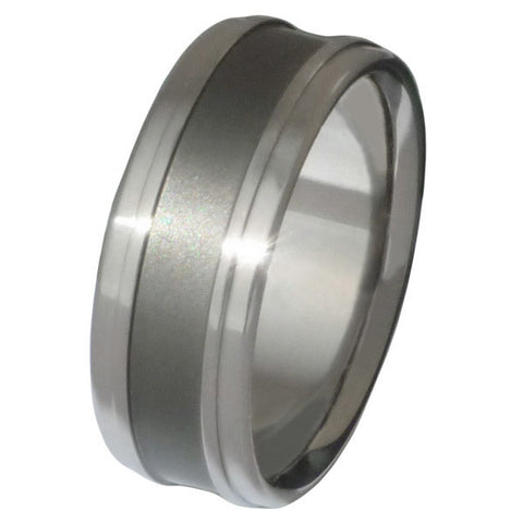 Sable Titanium Ring - Titanium Wedding Band - Handcrafted Ring - sa5