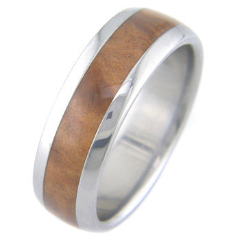 amboyna burl Titanium Wedding and Engagement Rings