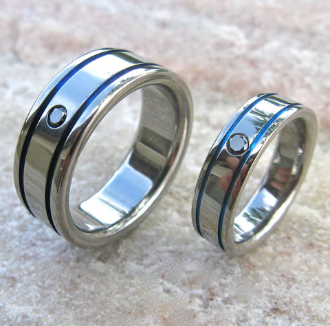 matching black titanium wedding band set stbd10 Titanium Wedding and Engagement Rings