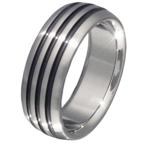 black titanium ring bk4 Titanium Wedding and Engagement Rings