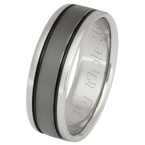 black titanium ring bk5 Titanium Wedding and Engagement Rings