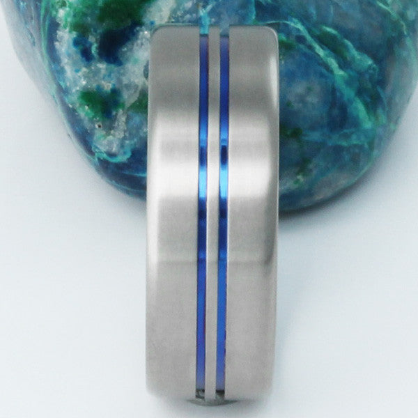 blue titanium rings b21 Titanium Wedding and Engagement Rings