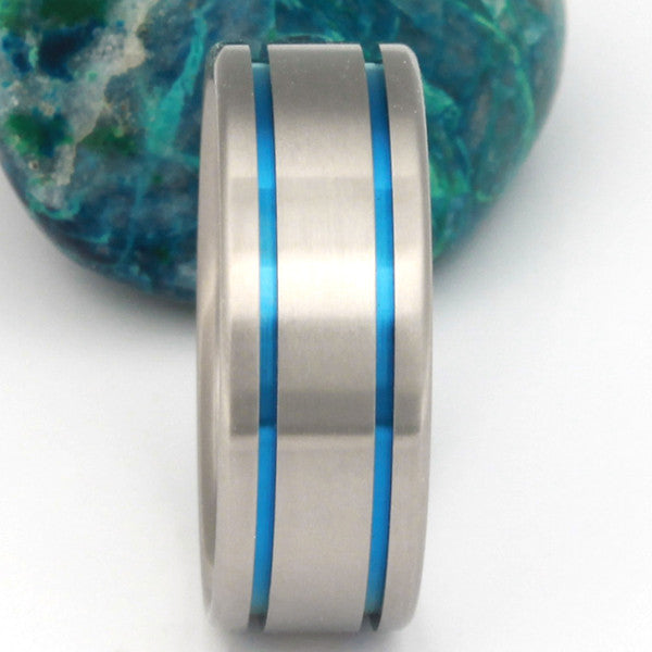 blue titanium promise ring b5 Titanium Wedding and Engagement Rings