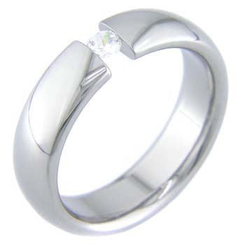 classic round Titanium Wedding and Engagement Rings