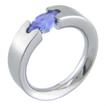 ellipsoid marquis Titanium Wedding and Engagement Rings