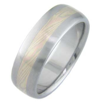 titanium wedding ring mokume trigold Titanium Wedding and Engagement Rings