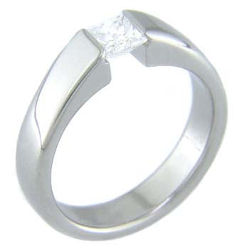 princess Titanium Wedding and Engagement Rings