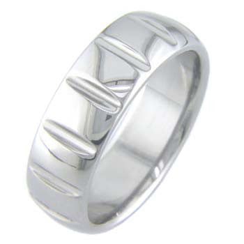 Boone Titanium Ring - Verticle Lines