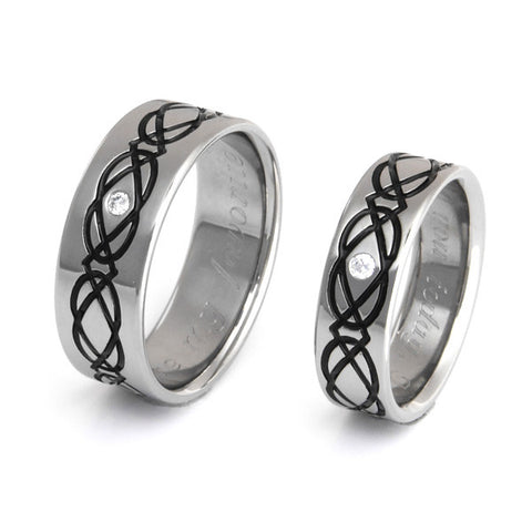 irish celtic titanium ring set 1 Titanium Wedding and Engagement Rings