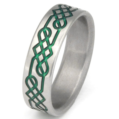 titanium irish celtic promise ring ck33 Titanium Wedding and Engagement Rings