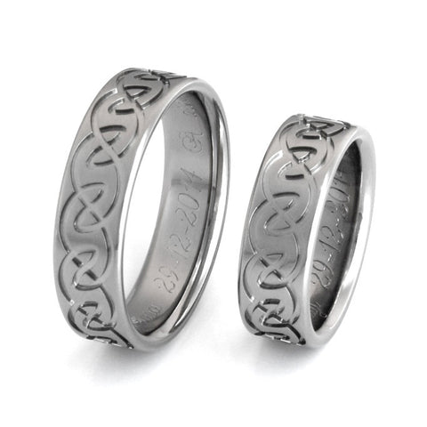 irish celtic titanium ring set Titanium Wedding and Engagement Rings
