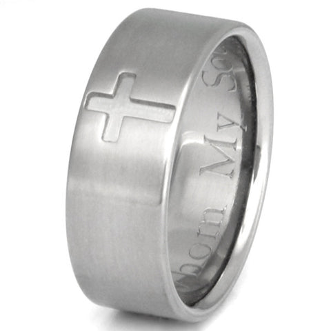 titanium christian ring cr9 Titanium Wedding and Engagement Rings