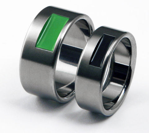 unique titanium wedding ring boxer