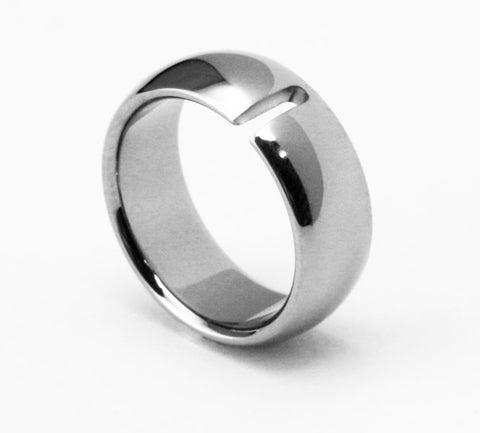 Unique Designer Titanium Ring mind the gap 