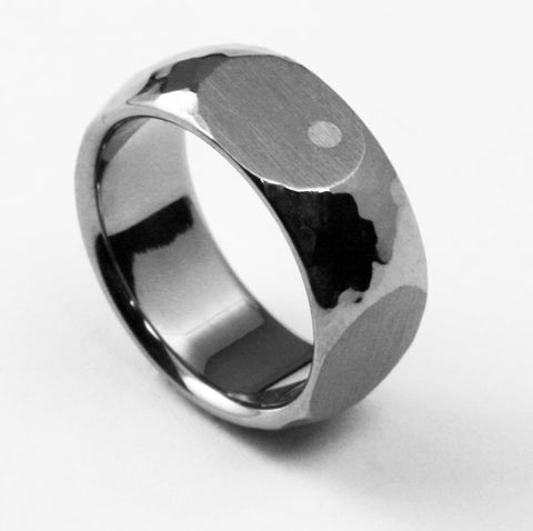 Unique Designer Titanium Ring shaken not stirred 