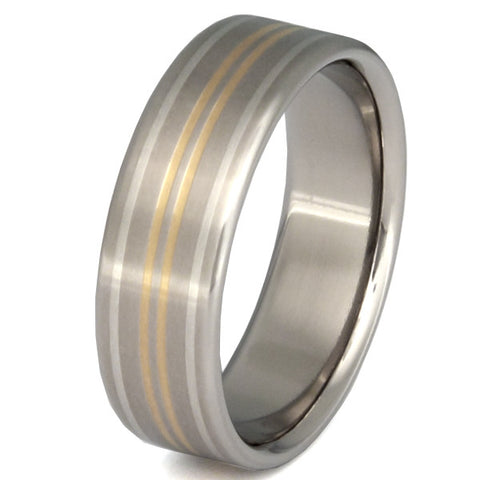summit two tone ring m10 Titanium Wedding and Engagement Rings
