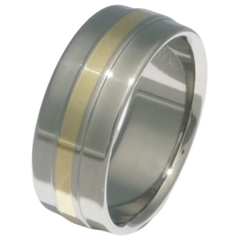 titanium wedding ring with gold inlay g5 Titanium Wedding and Engagement Rings