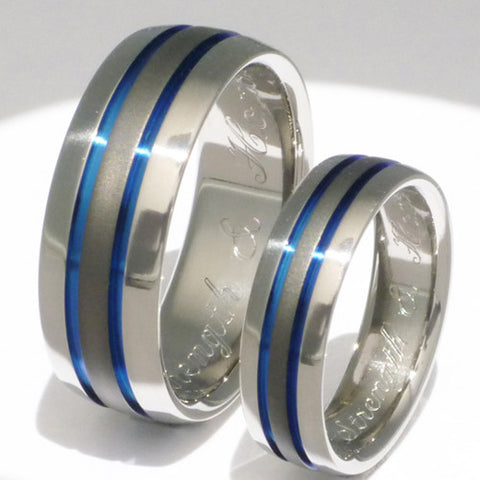 matching sable titanium ring set stsa11 Titanium Wedding and Engagement Rings