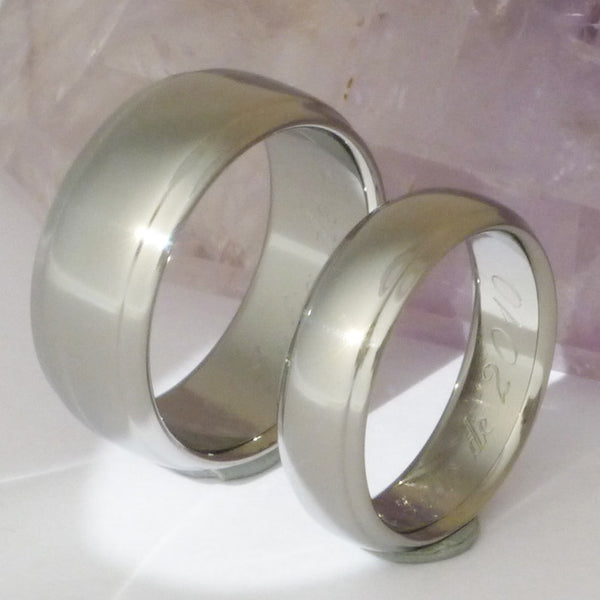 titanium wedding band set stn20 Titanium Wedding and Engagement Rings