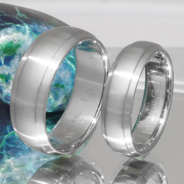 titanium wedding band set stn20 Titanium Wedding and Engagement Rings