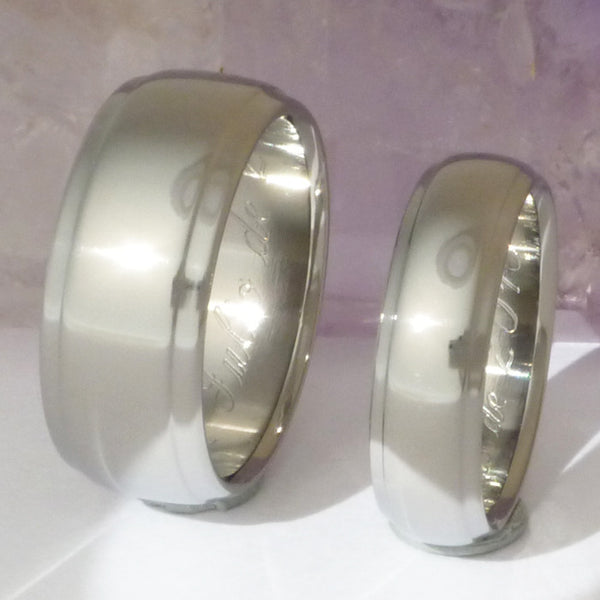 titanium wedding band set stn20 Titanium Wedding and Engagement Rings