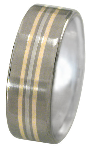 gold and platinum titanium ring spirit m7 Titanium Wedding and Engagement Rings