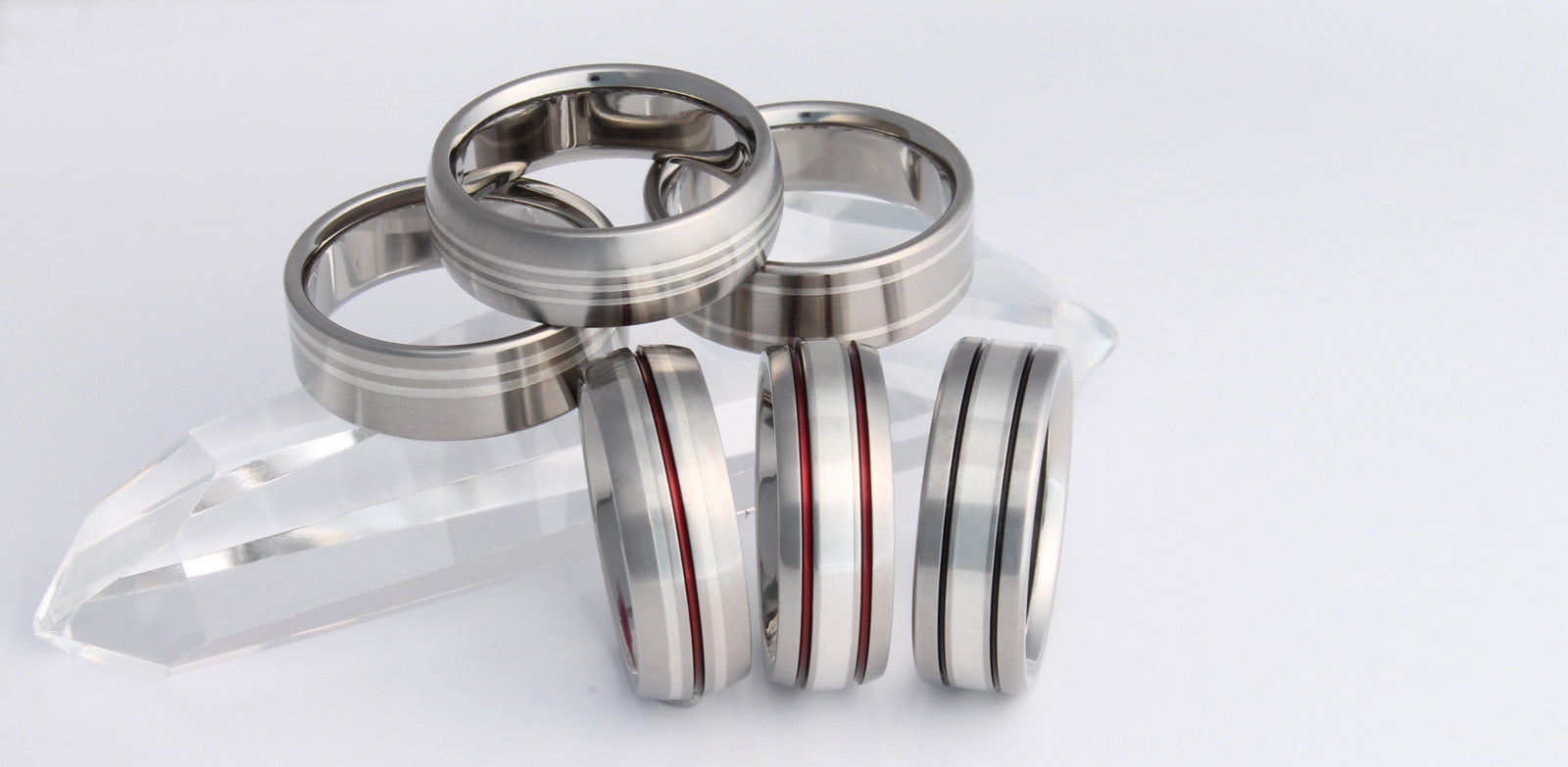 Silver Titanium Rings