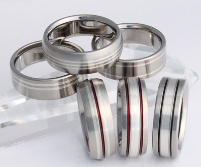 Silver Titanium Rings