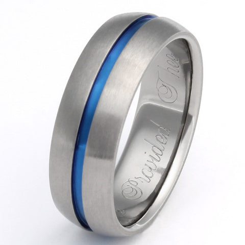 Thin Blue Line Ring - The Challenger - b22