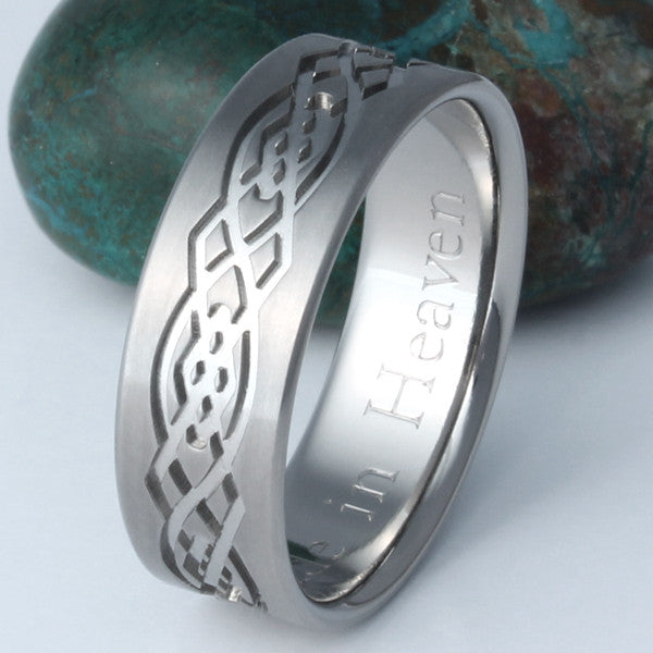 Titanium Irish Celtic Promise Rings ck8