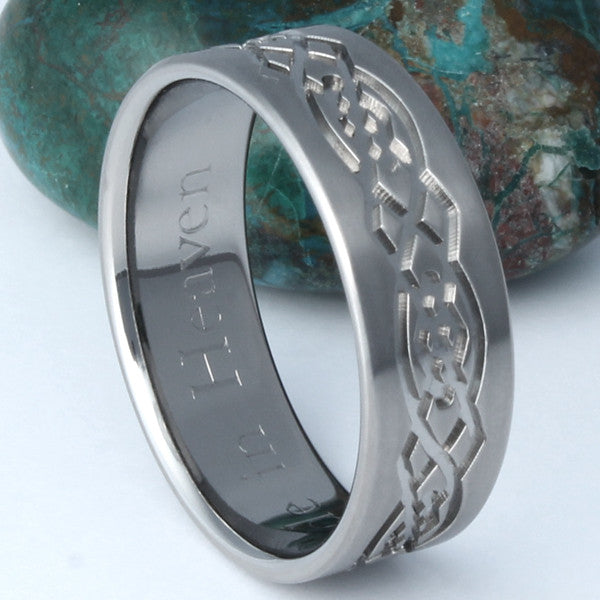 Titanium Irish Celtic Promise Rings ck8