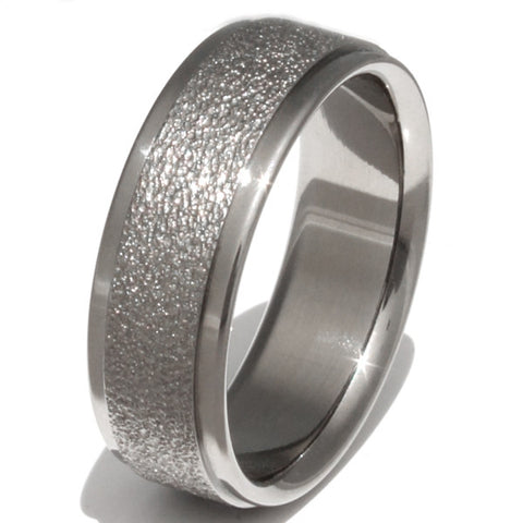 Titanium Baseball Ring with Bead Blast Finish – Baseball Rings