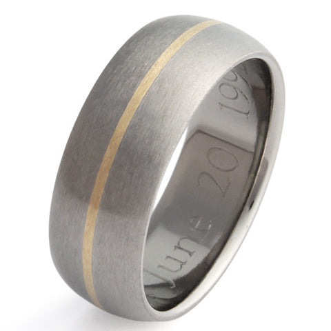Gold Titanium Wedding Ring g4