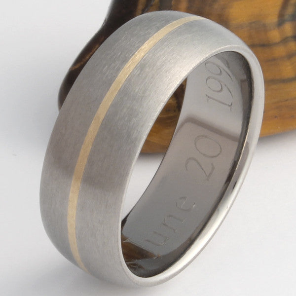 Gold Titanium Wedding Ring g4