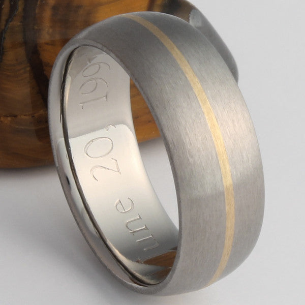 Gold Titanium Wedding Ring g4