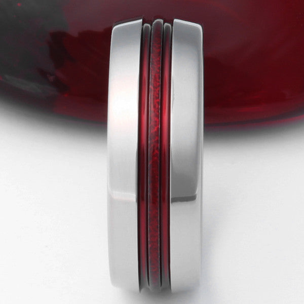 Red Frost Titanium Ring - r16