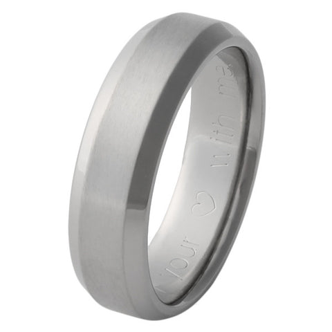 Titanium Wedding Band Edgy - n16