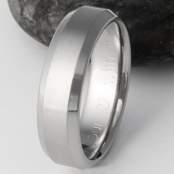 Titanium Wedding Band Edgy - n16
