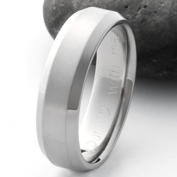 Titanium Wedding Band Edgy - n16