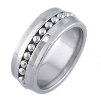 Boone Titanium Ring - Ball Bearings