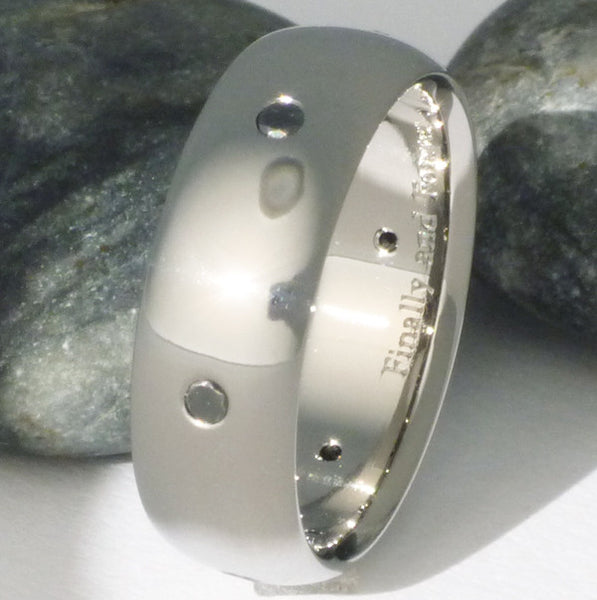 black diamond titanium wedding ring bd18 Titanium Wedding and Engagement Rings