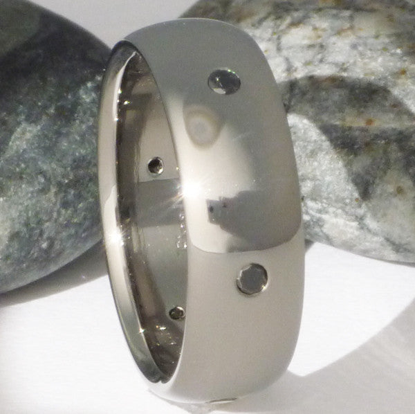 black diamond titanium wedding ring bd18 Titanium Wedding and Engagement Rings