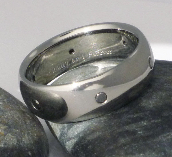 black diamond titanium wedding ring bd18 Titanium Wedding and Engagement Rings