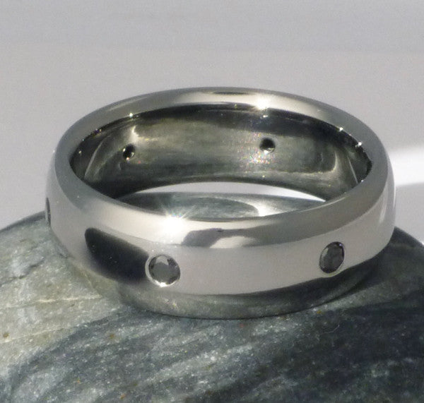 black diamond titanium wedding ring bd18 Titanium Wedding and Engagement Rings