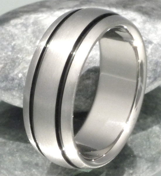 black titanium ring bk10 Titanium Wedding and Engagement Rings