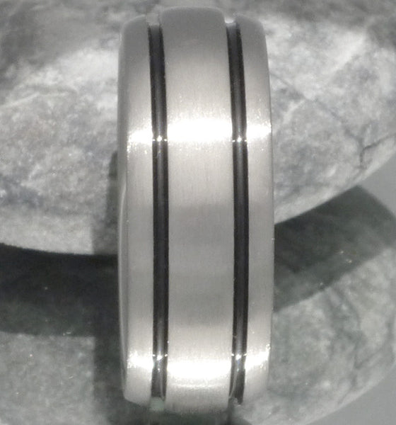 black titanium ring bk10 Titanium Wedding and Engagement Rings
