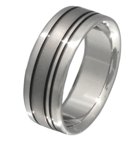 black titanium ring bk15 Titanium Wedding and Engagement Rings