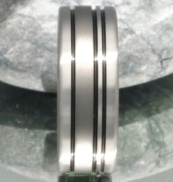 Black Titanium Ring bk15 – Titanium Rings Studio